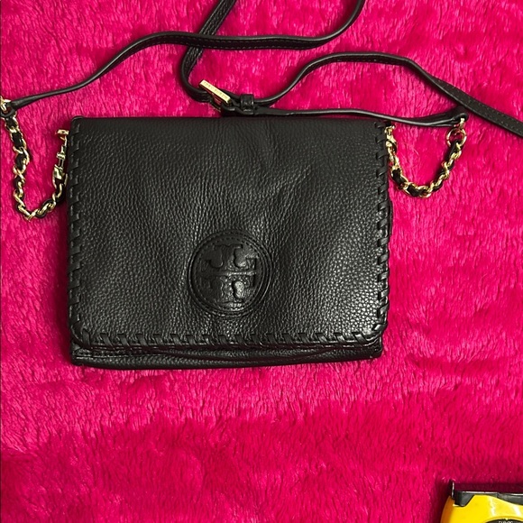 Tory Burch Black Crossbody Bag with Gold Accents - Picture 1 of 10